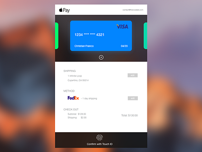 Daily UI - Apple Pay Checkout - #002 apple apple pay checkout daily dailyui redesign ui