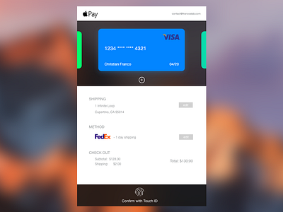 Daily UI - Apple Pay Checkout - #002