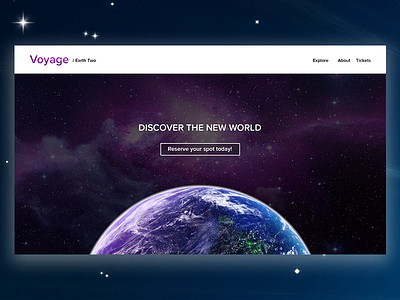 Daily UI - Earth Two Landing Page - #003