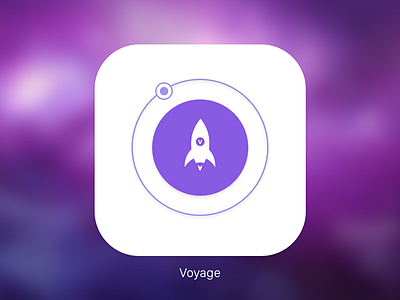 Daily UI - Voyage App Icon - #005 app icon daily daily ui earth landing page science space ui voyage