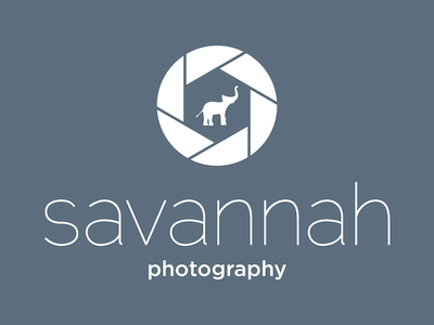 Savannah Photography blue logo logo design