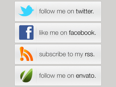 Author Buttons author button envato links profile social