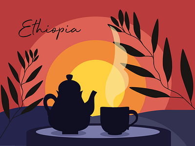 Illustration of Ethiopia africa design graphic design illustration trip ui