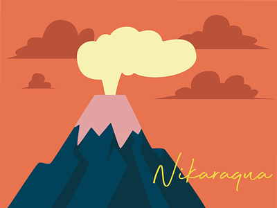 Nikaragua Illustration design graphic design illustration nicaragua ui volcano