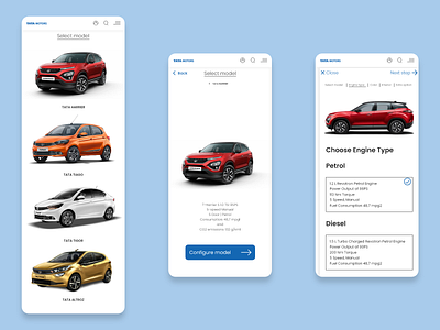 Car configurator interface (Mobile)