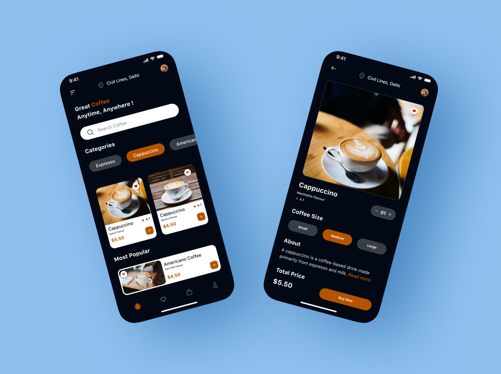 Coffee App UI Design by Tanmay Rai on Dribbble