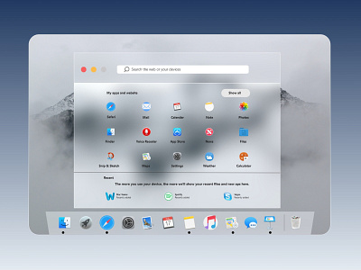 Apple OSX  Redesign of Windows 10X