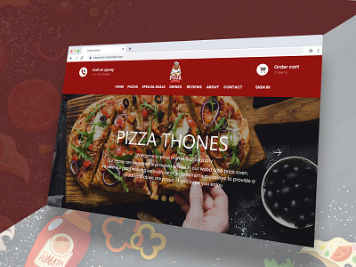 Pizza-Thones-WEB-UI behance creative dailyui designinspiration dribbble interface productdesign ui uidesig uidesigner uiinspiration uitrends uiux uiuxdesign userexperience userinterfacedesign uxdesign web webdesign webdesigner