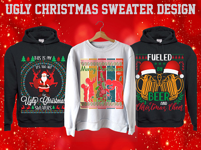 UGLY CHRISTMAS SWEATER T SHIRT DESIGN