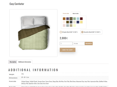 Color Customize Comforter Website