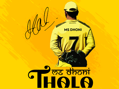 Thala - MS Dhoni banner ads csk design dhoni graphic design illustration mahi msd msdhoni social media design thala thala ms dhoni thekishanmodi