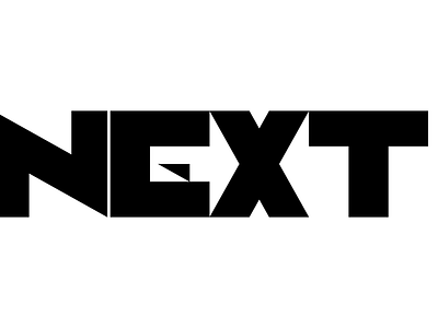 NEXT : Back : Black & White Text Meaningful Logo series