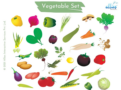 Vegetable Icon Set cabbage capsicum carro chilli corn fruits garlic ginger root lady finger leaf lemon onion pea potato tomato vegan vegetable icon vegetarian