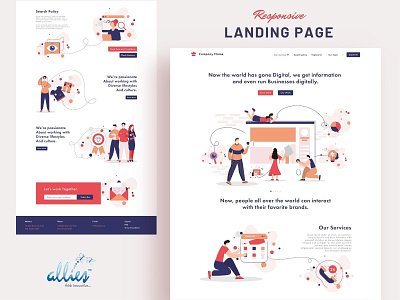 Landing Page Design design landing page layout template ui ux web website