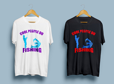 Cool people do fishing design graphic design illustration illustrator logo typography