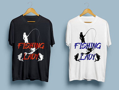 Fishing lady design graphic design illustration illustrator logo typography