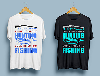 Hunting fishing design graphic design illustration illustrator logo typography