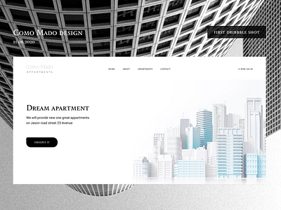 ComoMado Appartments concept design logo typography ui ux web website