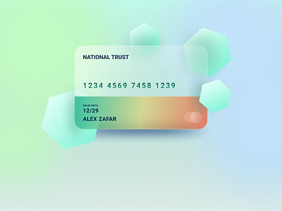 Credit card design / Glassmorphism