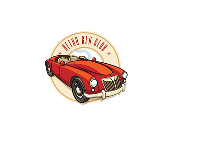 Retro Car Club Logo branding design illustration logo logo design logodesign vector