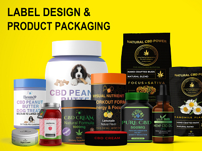 Label Design and Product Packaging bottle label cbd label design cbdoil dietary supplement label hemp label design hemp oil label design packaging product design supplement label