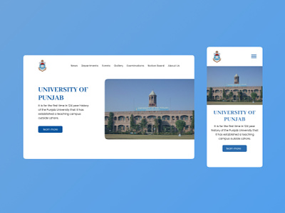 Website Design for a University. college college website education educational institute hero section design school university university website web design
