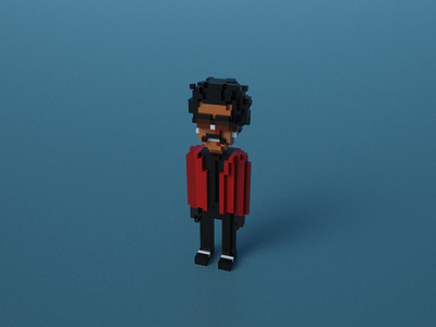 The weeknd in Voxel Art