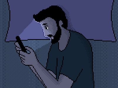 Scrolling before bed 8bitart characterdesign illustration marwanpixels pixel art pixelart pixelartist