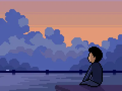 Peaceful 8bitart design illustration marwanpixels peaceful pixel art pixelart pixelartist