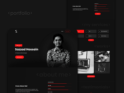 Website Portfolio Design portfolio for webdev portfolio ui web devolopment web ui design