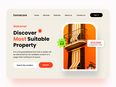 Home Care Real Estate Landing Page