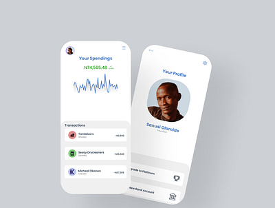 Spending App app branding design figma flat minimal nigerian ui uidesign ux