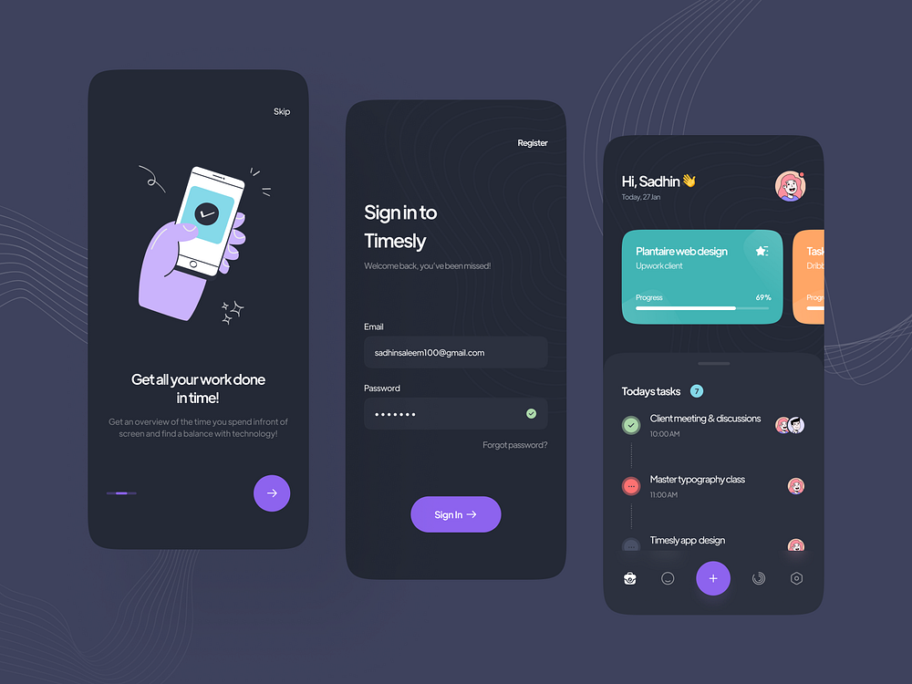 Timesly | Task management app by SADHIN SALEEM🏆 for Piqo Design on Dribbble