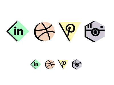 Geometric Social Icons