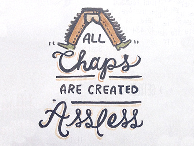 Chaps calligraphy chaps doodle hand drawn type lettering
