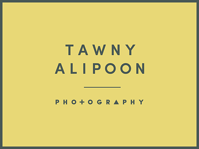 Tawny Alipoon Photography Logo logo photographer triangle