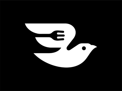 FOOD DELIVERY BIRD animal art artsigma bird brand delivery design icon logo logo design mark symbol