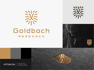 GOLDBACH animal art artsigma branding design graphic design icon lion logo logo design logotipo mark