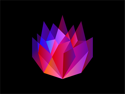Crystal flower art artsigma brand branding crystal design flower icon logo logo design mark symbol