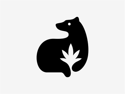 Icon - Leaf + Bear animal art artsigma bear brand design icon leaf logo mark symbol