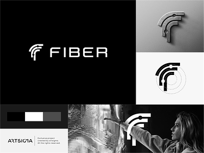FIBER art artsigma brand branding design fiber icon logo mark symbol tech technology