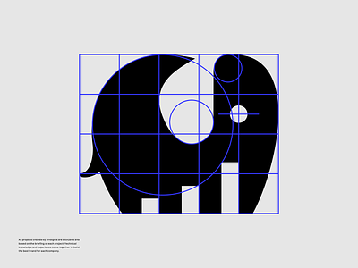 Elephant Icon - Grid ai animal art artsigma business design elephant grid icon logo construction ui ux