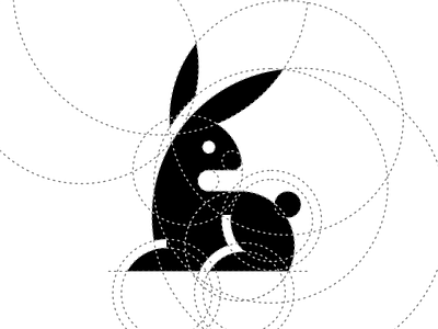 Hare art artsigma design grid hare logo mark rabbit