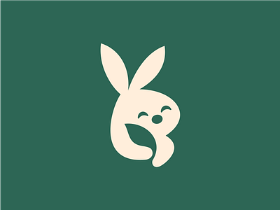 Leaf+Bunny - Negative Space art artsigma bunny design leaf logo negative space