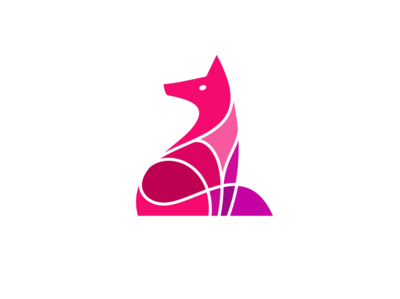 Pink Fox animal art artsigma brand design fox logo logotipo mark pink fox symbol