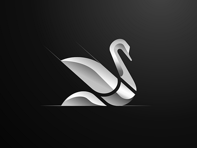 Swan animal art artsigma brand design icon swan