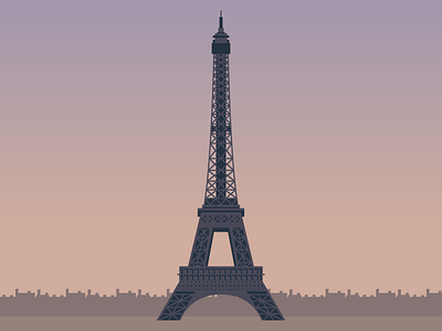 Tour Eiffel - Paris architecture city facade front illustration paris tour eiffel vector