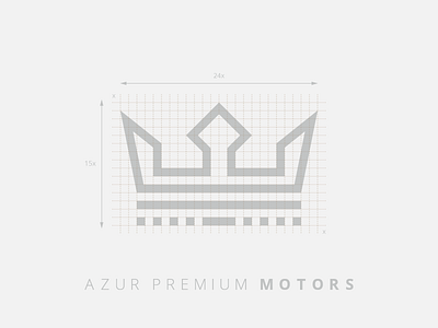 Azur Premium Motors - logo apm car grid identity lettering logo mark monogram overlay process shades sign