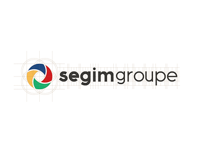 Logo - SEGIM groupe corporate geometry grid identity lettering logo mark monogram process round sign sketch