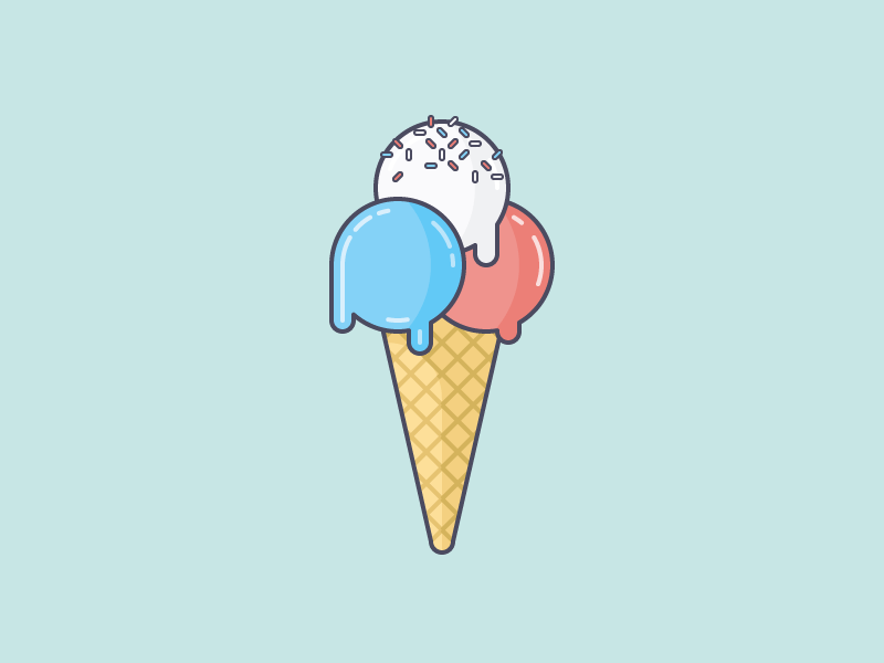 Summer 2016 - Icecream bomb pop euro 2016 food foot france geometry icecream illustration popsicle sprinkles summer vector